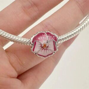 ✨✨Pandora Pink Pansy Flower Charm